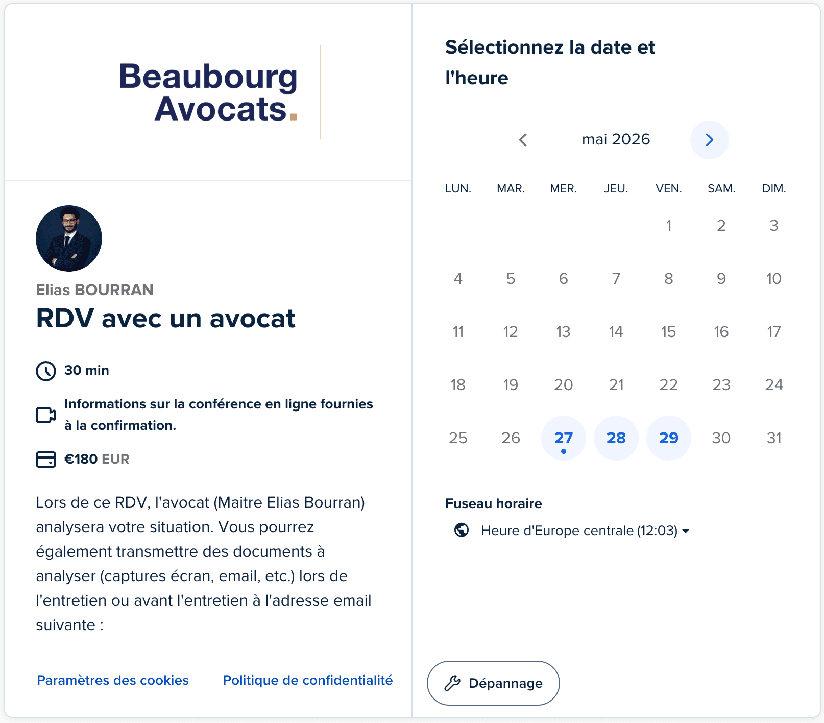 RDV consultation avocat