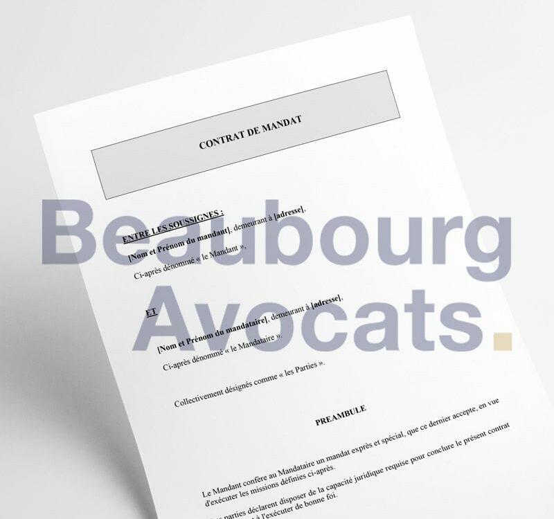Contrat de mandat