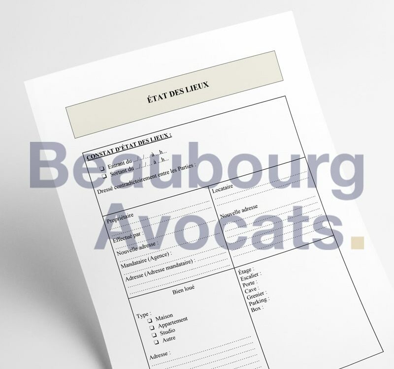 Modèle Etat des lieux